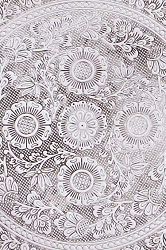 Orientalisches rundes Tablett aus Messing AFAF Silber 30cm groß | Marokkanisches Teetablett Silberfarbig | Orient… – Bild 5