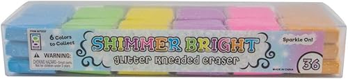 Raymond Geddes Shimmer Bright Glitter - Gomas de borrar (36 unidades)