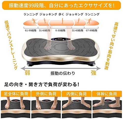 ブルブル振動マシン 3D振動 2022 ブルブルマシン【振動調節9