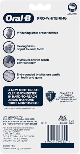 Miniatura 7 de Oral-B 3D White Pro-Flex - Cepillos de dientes, suaves, 6 unidades