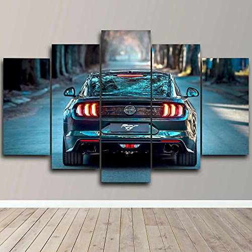 Impression abstrait poster super voiture 5 pièces sur toile moderne autocollant mural