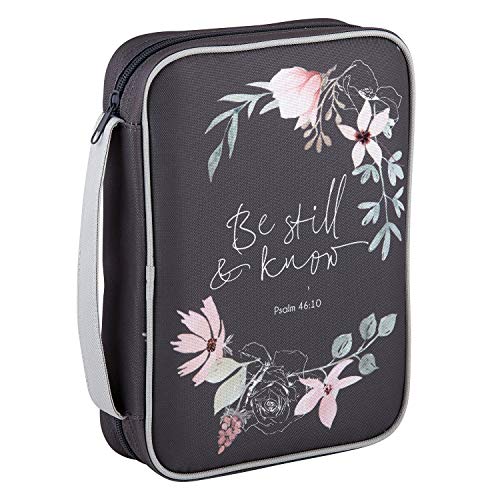 Creative Brands Faithworks - Poly Canvas Bible Cover with Carry Handle and Front Pocket Gifts of Faith Collection, 7 x 10-Inch, Be Still