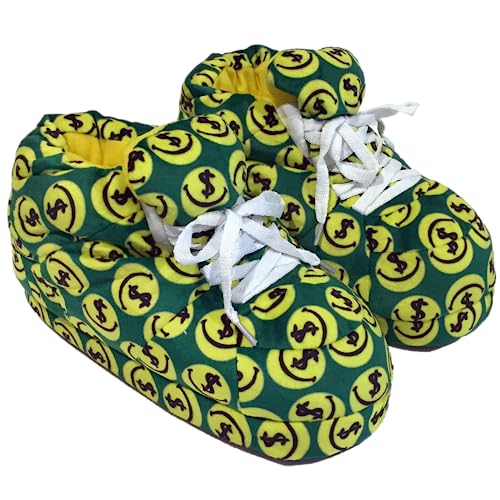 Image of Happy Feet Slippers Standard Sneaker Slippers for Men, Women, and Kids - Women Shoes, Gifts for Women, As Seen on Shark Tank - Classy Oversized House Slippers for Women with Non-Slip Rubber Soles