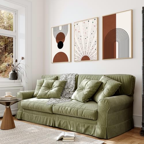 Image of BANGERZ Wall Art Painting Boho Artwork Living Room and Bedroom Frames Decor, Office and Framed Hotel Decoration Big Size Set of 3 (Artwork 5, 19x25 inch)