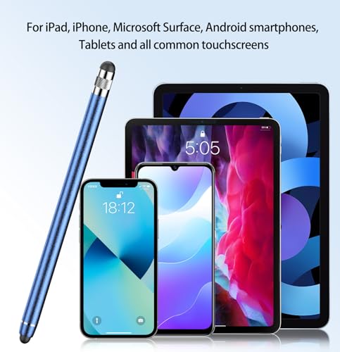 6 Pack Stylus Pens,Stylus Pencil for iPad, iPhone, Microsoft Surface, Android Smartphones, Tablets and All Common touchscreens (Black/Silver/Purple/Green/Blue/Rose Gold)