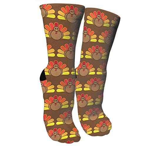MSGUIDE Women s Thanksgiving Turkey Cotton Cushion Comfy Casual Funny Novelty Athletic Crew Socks