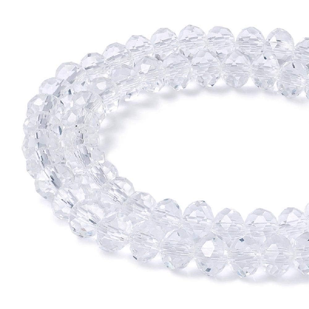 Coiris 48pcs 16mm Glass Beads for Jewelry Making Crystal Glass Beads for Suncatchers Clear