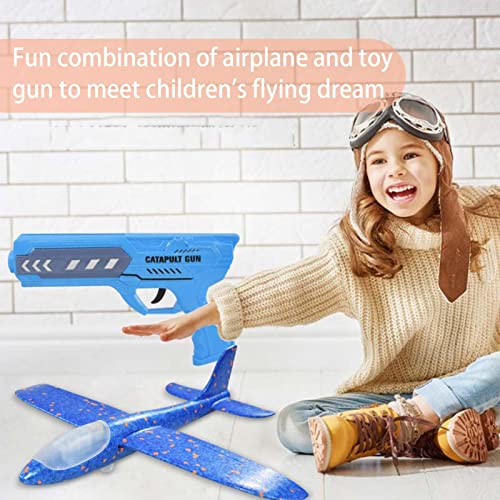 Brinquedo lançador de avião - 2 Flight Mode Catapult Plane Toy for Kids | Brinquedo voador de espuma