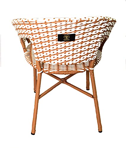 Image of Brookwood - Outdoor Patio Furniture Checks - Beige White (1 Chair)