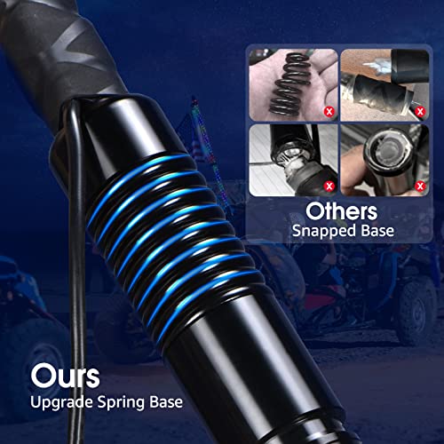 3Ft Whip Lights, Spring Base Chasing Light Spiral Rgb Remote And App Control, Led Chasing Whip Light 300 Flash Patterns For Utv Atv Off-Road Truck Sand Buggy Dune Rzr Can-Am #TOP5