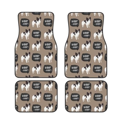 Alfombrillas de coche Papillon antideslizantes juego de 4 piezas en neopreno lavable