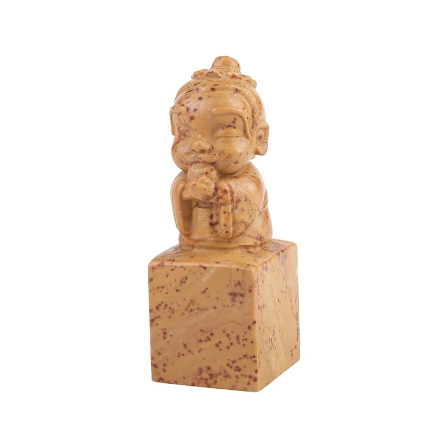 Amazon.co.jp: 【MLMK】篆刻 印材 寿山石 たかやまき 孔子像 孔