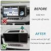 TOPINSTALL Hidden Screen Drawer Organizer Compatible with 2022-2024 Ford Maverick Accessories, Multimedia Display Right Side Panel Storage Box Truck Dash Cubby Insert ABS Plastic