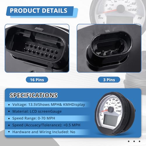 3280528 Speedometer Cluster Assembly Compatible with 2004-2008 Polaris Sportsman 400 450 500 600 700 800 ATP 500 Replacement for 3280431 3280482 by EXARRNX - Image 4