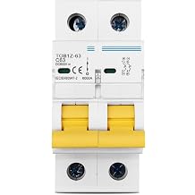 2P DC 600V 3A 6A 10A 16A 20A 25A 32A 40A 50A 63A Circuit Breaker MCB C Curve Single Pole Direct-Current Fuse2P 50A