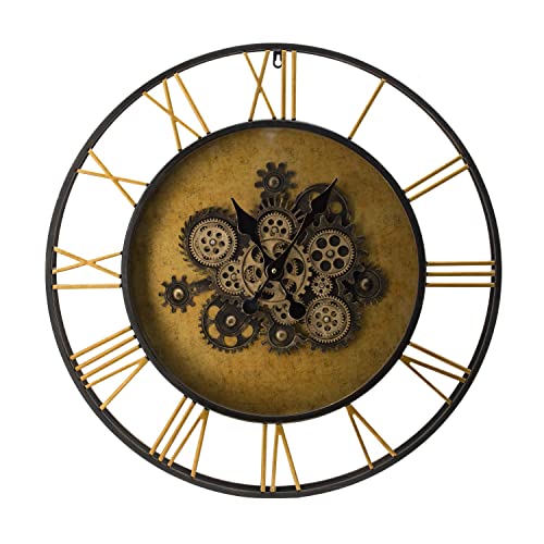 A&B Home Metal Round Gear Clock D28x3.5