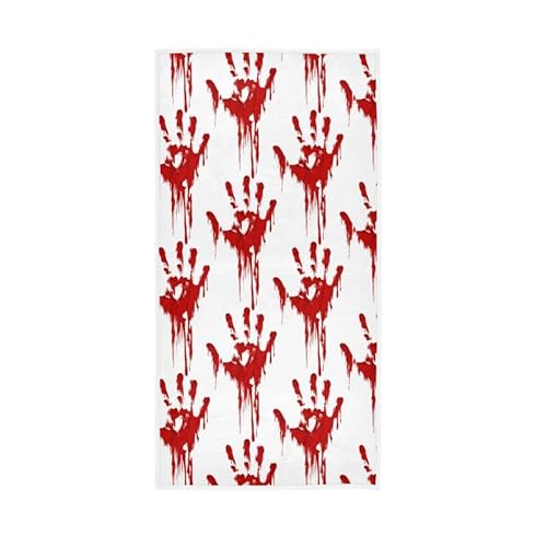 Serviettes de toilette sanglantes pour la maison, la salle de bain, la salle de sport, le yoga, le spa, l'hôtel, serviettes absorbantes, douces et confortables, 76,2 x 38,1 cm Cover