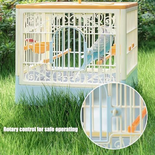 Maison avec perchoir pour oiseaux domestiques en structure robuste