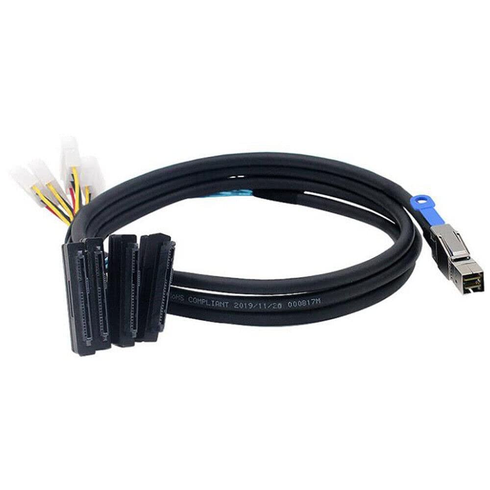 Câble Mini SAS HD SFF-8644 vers 4 ports SAS SFF-8482 adaptateur de stockage