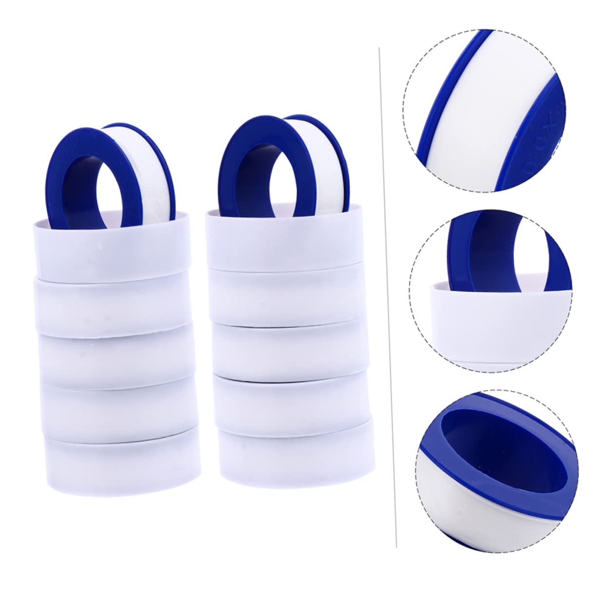 PLAFOPE Plumber Tape 20pcs 12mm Wide PTFE Tape 10m Length High-Density Sealant for Thread Connections