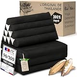 Livasia Coussin tha&iuml; 3 Blocs uni - 175x50x8cm - Coussin Triangulaire Matelas...
