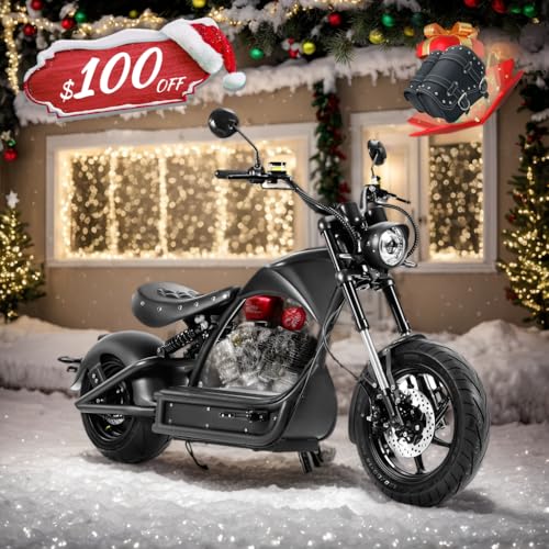 eAhora (2025 Upgraded M1P Pro 4000W 50MPH Electric Motorcycle for Adults 55 Miles Long Range 60V 42AH Battery Electric Motorcycle, Full Suspension Dual Hydraulic Brake Street Legal Moped