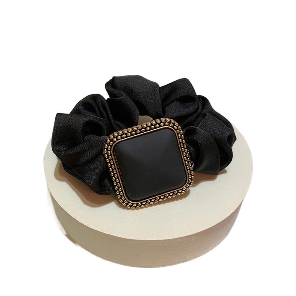 Korean Version Of The Hair Accessories Retro Temperament Square Buckle Crinkle Band(E) image 5