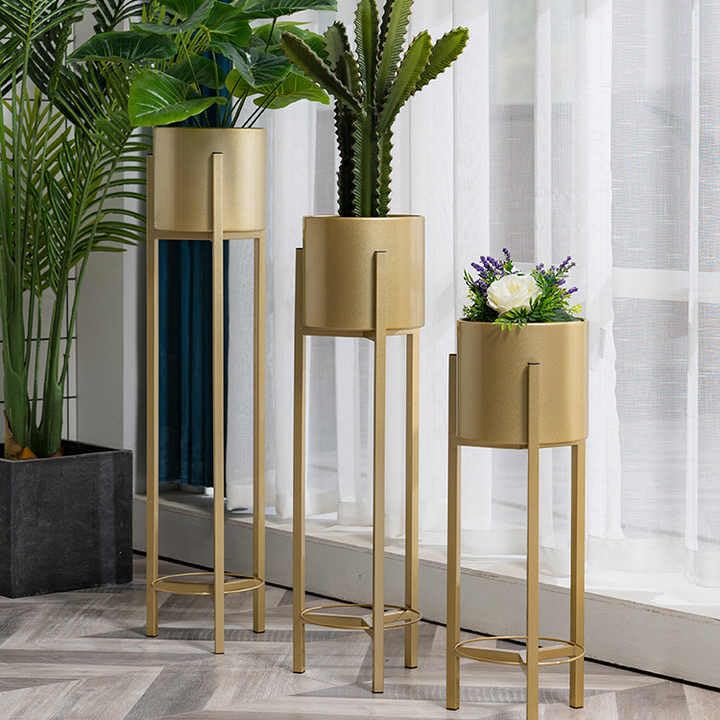 Plantation Material Modern Metal Floor Flower Stands Planter for Living Room Bedroom Display Plant Stand Tall Indoor Plant Stand with Planter Pot (White) Set of-3 (B0B6KK93Z4) Amazon Price History, Amazon Price Tracker
