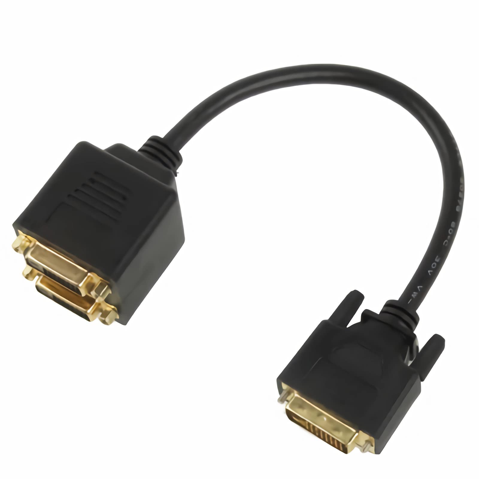R12CS Cavo splitter DVI – 1 adattatore DVI-D maschio a 2 prese, supporto doppio monitor per porta, ideale per la configurazione a due monitor