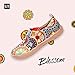 UIN Women's Blossom Painted Fashion Sneaker Canvas Slip-On Travel Shoes (9)