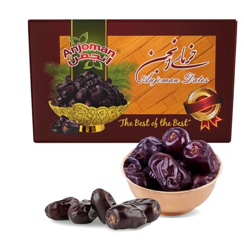 Anjoman Fresh Dates (Pack of 2 x 550g), Fresh Soft Texture Medjool - Rutab Dates, Naturally Sweet with High Fibre, Contain Vitamins, Ready to Eat Healthy Snack with Antioxidants Rich Soft Date