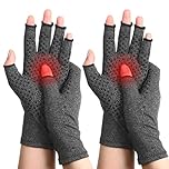 SUPERFA 2 Pairs Compression Arthritis Gloves for Women and Men, Fingerless Gloves for Arthritis Pain Relief, Carpal Tunnel, Rheumatoid and Osteoarthritis