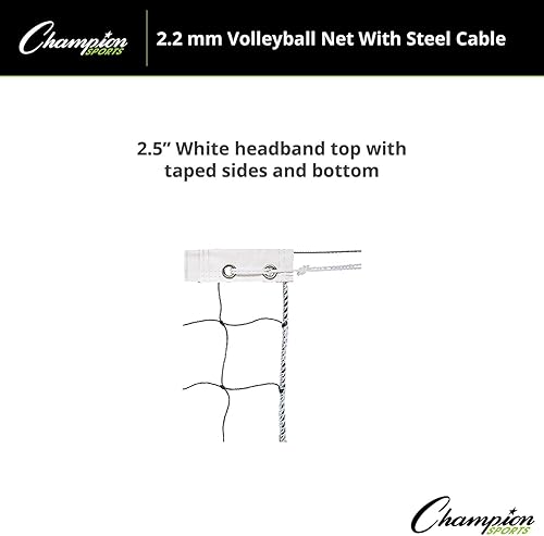 Vista 23 de Champion SportsVolleyball Nets Negro/Blanco