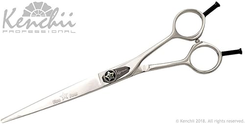 Vista 2 de Kenchii Five Star Even Handle - Tijeras de aseo para perros, juego de tijeras de 8.5 pulgadas, peso ligero, tijeras de aseo de mascotas resistentes