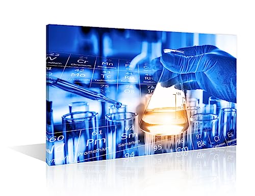 Image of Clinical Laboratory Artwork Wall Decor 1 Pieces Scientist Hand Holding Test Tubes Laboratory Research Pictures Wall Decor Living Room Medical Modern Artwork Print on Canvas Ready to Hang (12 inchWx18 inchH)