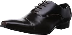 MM ONE Oxford Mens Enamel Lace-up Shoes Straight Tip Shoes Dark Brown 46 EU US Mens 12 M