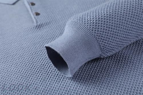 Men's Vintage Long Sleeve Button Sweater Business Wool Blends Knitted Pullover Lapel Knitted Golf Sweater2