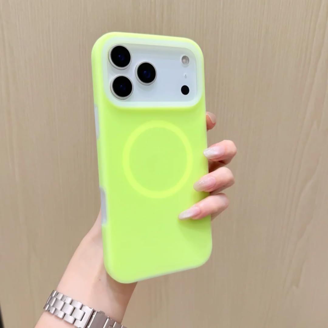 Coque iPhone 16 Pro silicone liquide vert pomme magnétique magsafe protège objectif - 8