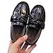 Imagen de Niña Vestido Zapato Chico Ponerse Oxford Boda Iglesia Microfibra Escuela Uniforme Mocasines Piel Negro