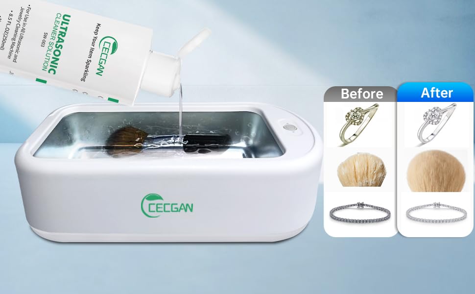 Denture Cleaner Ultrasonic Cleaner Machine 640ML For Jewelry - Main Image