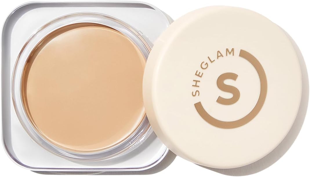 Hydrating Cream Full Coverage Foundation Balm Long Lasting Concealer Face Foundation for Dry Skin - Shell