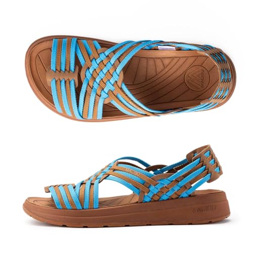 [�}���u�T���_���Y] CANYON POLYESTER ARTIFICAL LETHER �L���j�I�� �����`�T���_�� ���j�Z�b�N�X MS060082 BLUE/WHISKEY 6.0�i23.5�`24.0cm�j