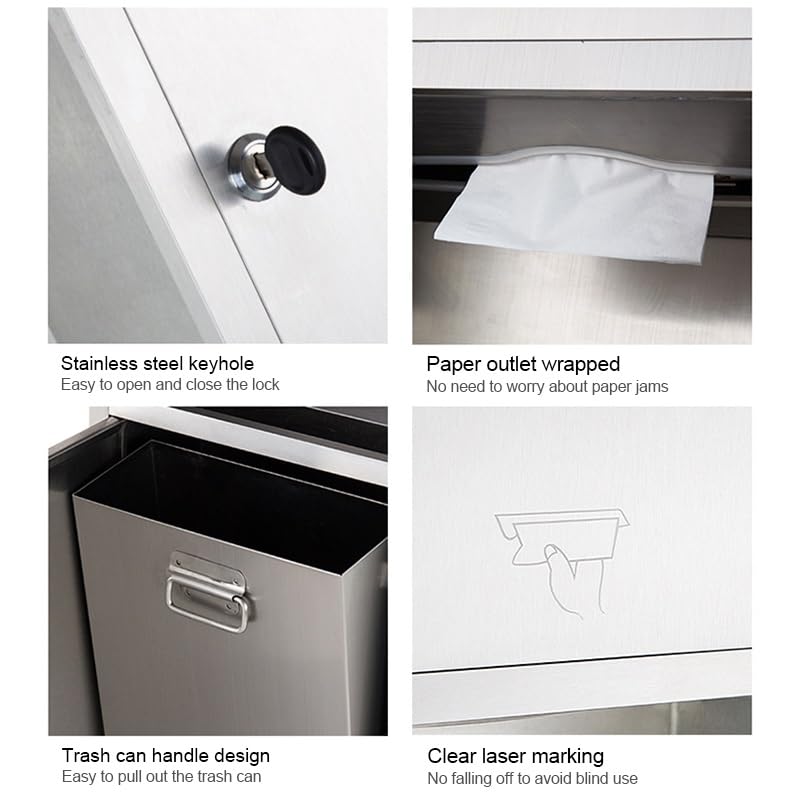 Estante de almacenamiento empotrado Impermeable para ducha y baño, secador de Manos y Papel higiénico, nicho Gris Claro para El hogar y la cocina, 36 x 16,5 cm