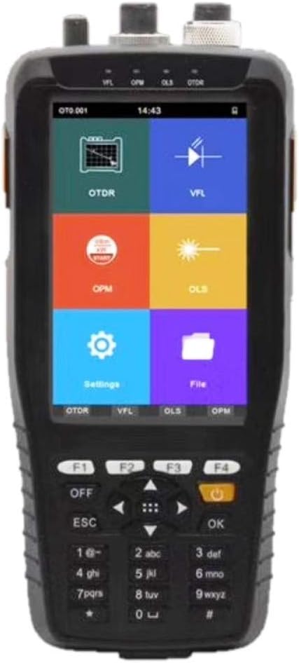 FIRSTFIBER FTTx Optical Time Domain Reflectometer Test Smart 1310/1550nm 22/20dB, Touch Screen Fiber Optic OTDR