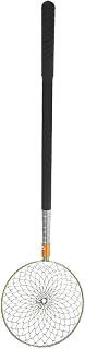 STOBAZA Egg Retrieval Tool with Extendable Telescopic Pole and Wide Round Woven Metal Wire Net Head, Stainless Steel and Plastic Chicken Coop Accessory for Convenient Egg Collection