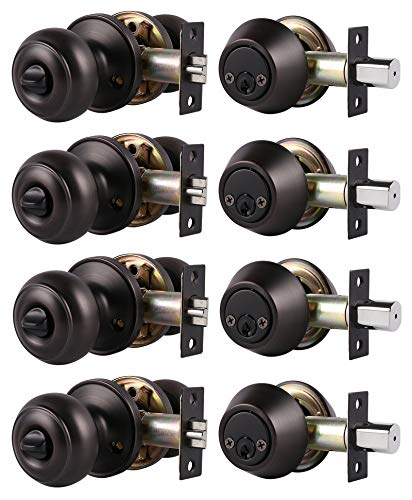❤ Crazy Deals Probrico Entry Door Knob and Double Cylinder Deadbolt Lock Combo Set, Keyed Alike,Oil Rubbed Bronze, Set of 4 One-Day Sale: Up to 50% Off Probrico Entry Door Knob and Double Cylinder Deadbolt Lock Combo Set, Keyed Alike,Oil Rubbed Bronze, Set of 4