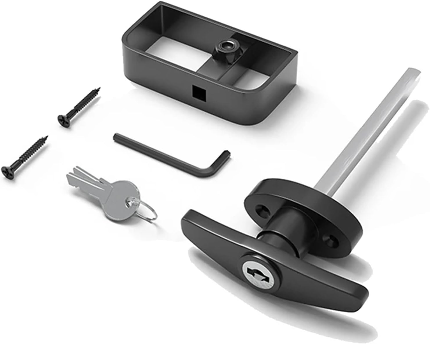 Shed Door Lock Latch 2Pcs T Handle Latch T Handle Latch with Handle T Handle Latch with Key Zinc Alloy Door Lock