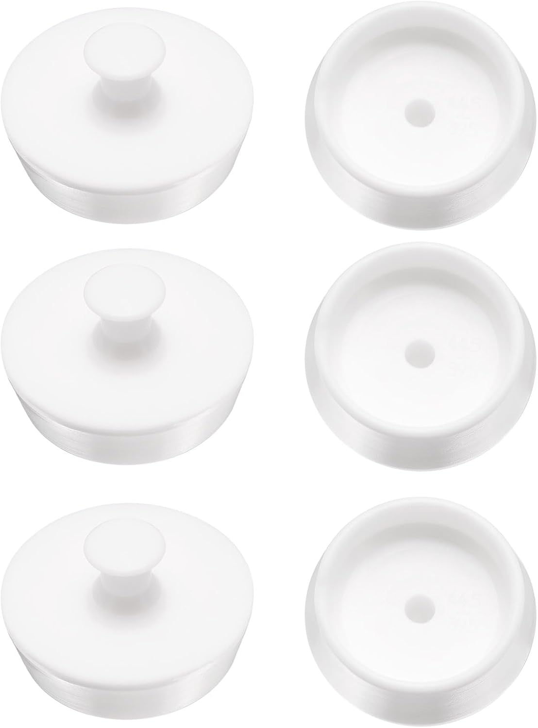 uxcell 6 Pcs Drain Stopper, Silicone Bathtub Stopper 1 5/8" to 1 3/4" Kitchen Sink Drain Stopper Bathroom Drain Plug with Handle for Laundry, Sink, Shower, Washbasin Cover