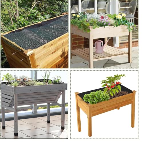 Revestimiento de cama de jardín para evitar malezas en plantadores elevados 4