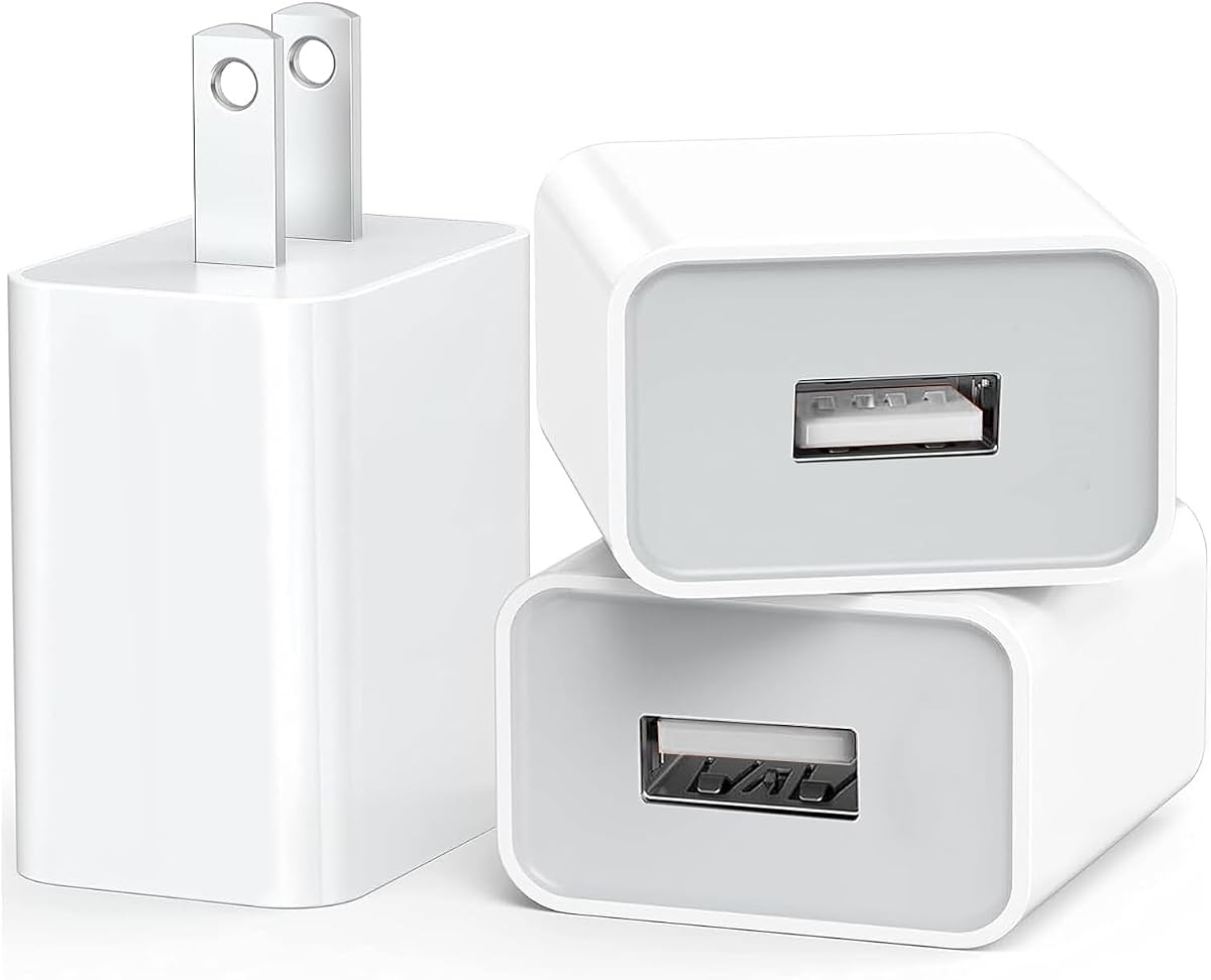 Paquete de 3 cargadores de cámara USB 5V 2A 10W CA CC Adaptador de alimentación para Wyze Cam V1 V2 V3 V4 Pan, Google Nest Cam, Blink 4/3/Mini XT/XT2, Ring Spotlight Ring Stick Cam, Arlo Pro Outdoor Charging Block Plug y más